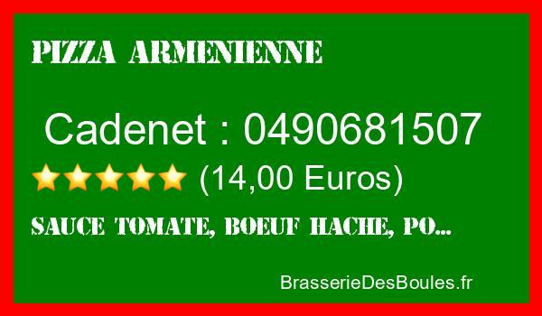 Commander une Pizza Arménienne à Cadenet