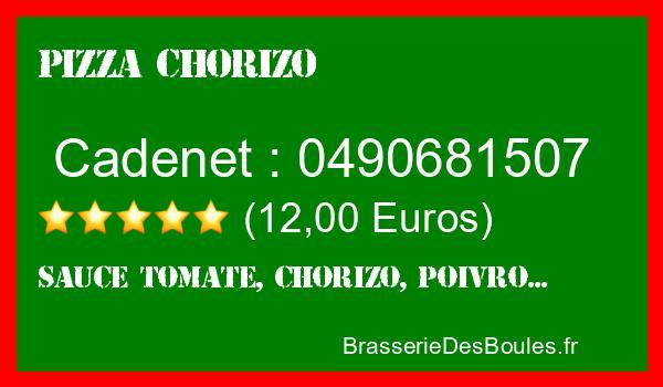 Commander une Pizza Chorizo à Cadenet