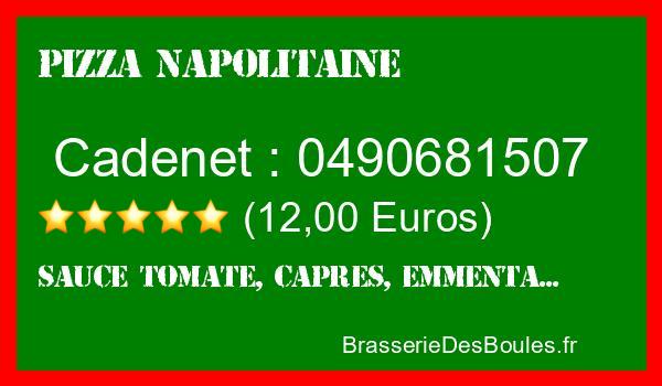 Commander une Pizza napolitaine à Cadenet